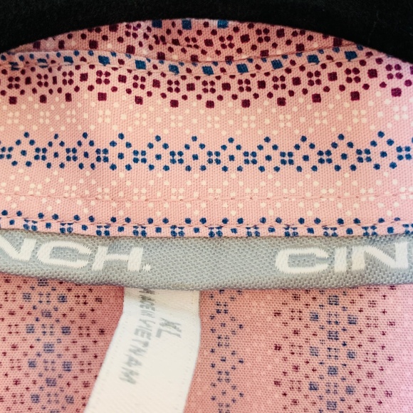 Cinch Pearl Snap Shirt XL Purple Western Cowgirl Rodeo Country Southwestern - Picture 4 of 15